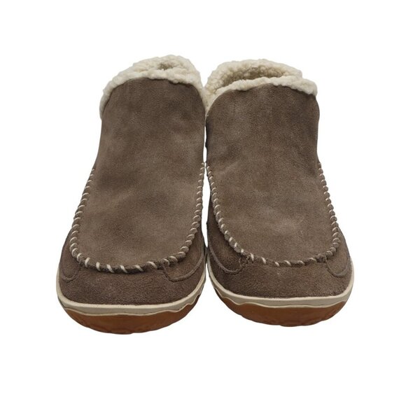 LL Bean Brown Suede Fleece Lined Mountain Slipper Boot Mocs WOmens 10 - Picture 6 of 13